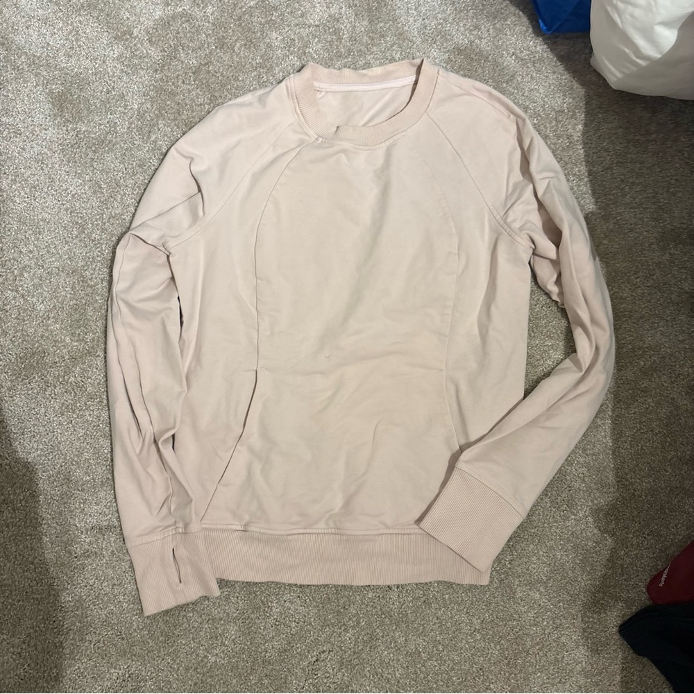 Lululemon Scuba Crewneck Sweatshirt Baby Pink Pullover
